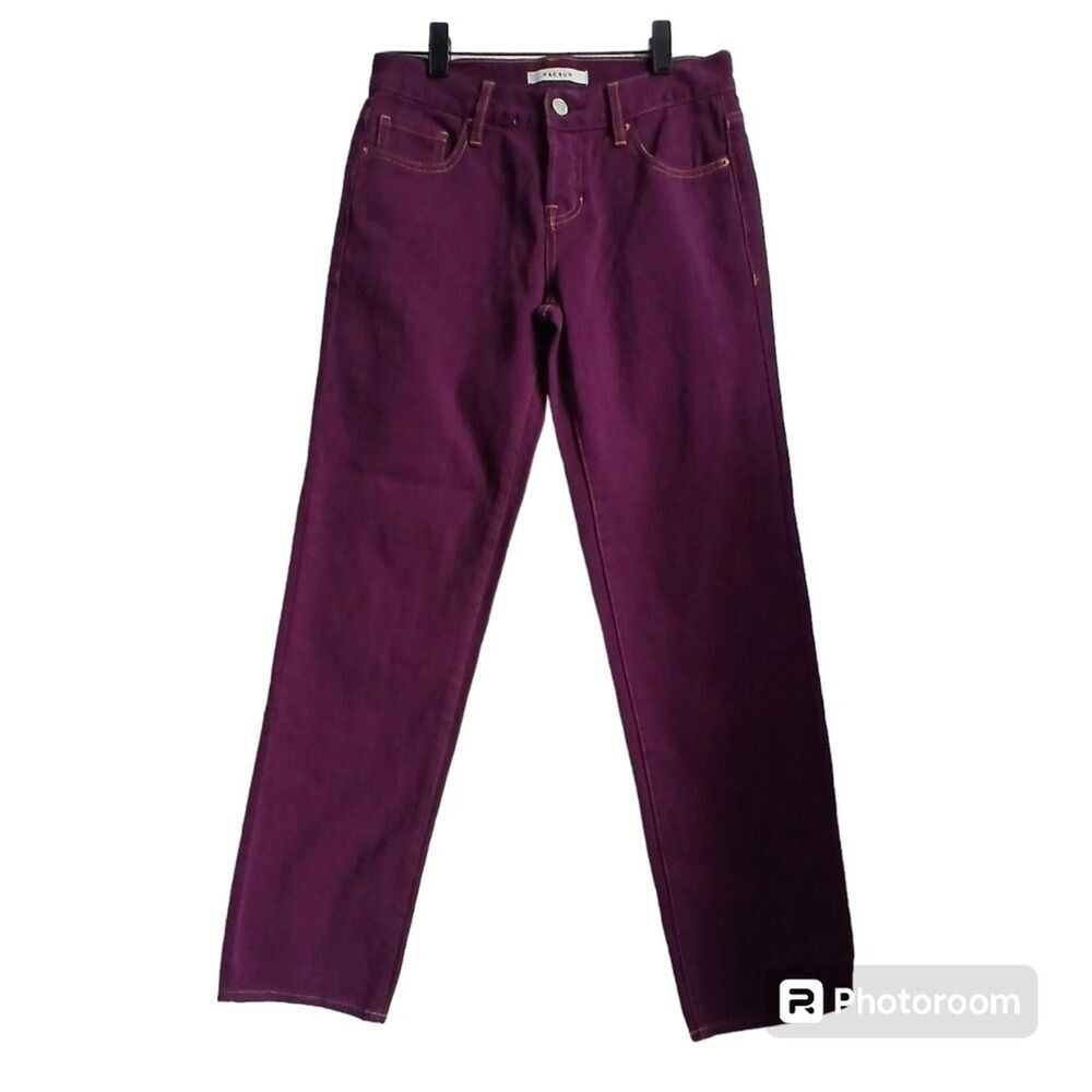 Pacsun Jeans Women 24 Purple Low Rise Straight Leg Button Fly